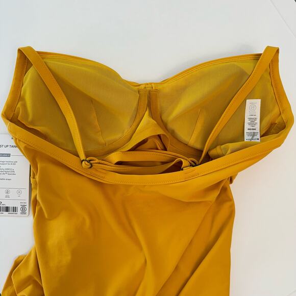 Athleta Twist Up Tankini Swim Top Underwire Yellow 34D/DD NWT - Picture 6 of 9